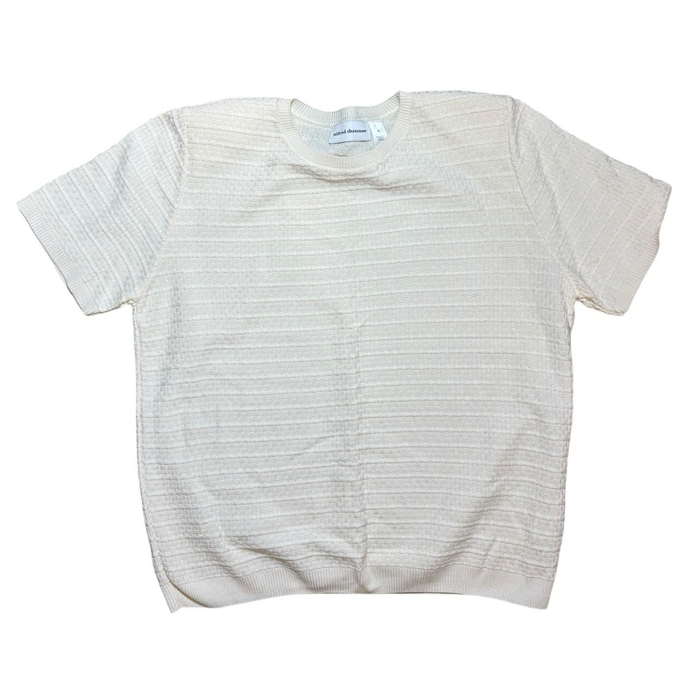 Vtg Alfred Dinner Size‎ Extra Large Xl X-Large Off White Knit Sweater Shirt NWT